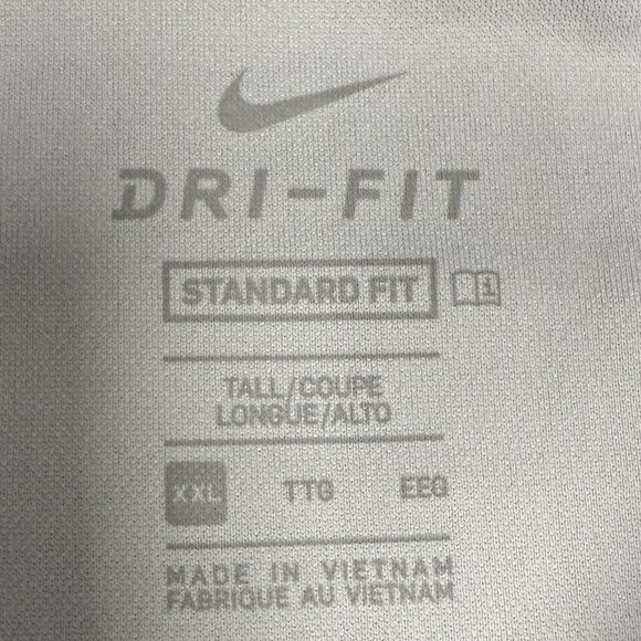 EUC Men's NIKE Dri-Fit Essential Polo Golf Checkered Gray CU9788 | Size 2XL-T - Picture 6 of 8